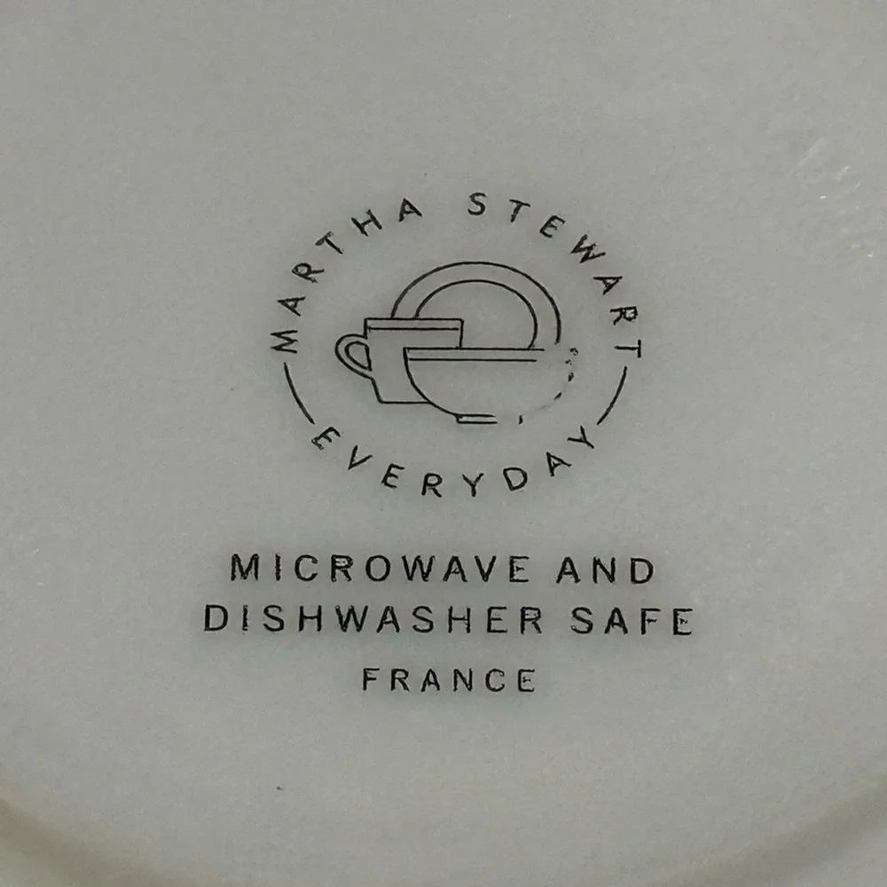 Martha Stewart  Everyday France Yellow Purple‎ Pansies 3 Coffee Cup Saucers